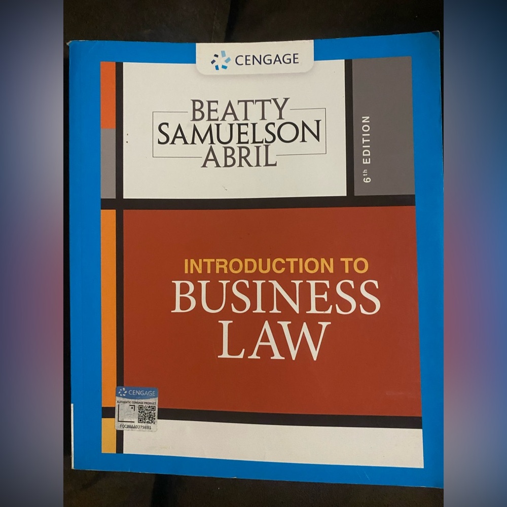 Introduction to Business Law Textbook